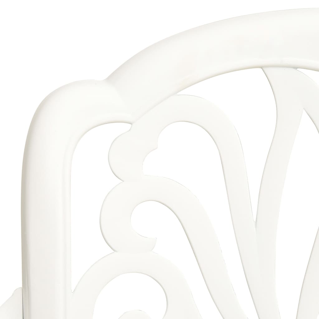 vidaXL Cadeiras de jardim 2 pcs alumínio fundido branco