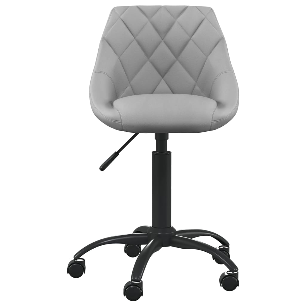 vidaXL Cadeira de escritório veludo cinzento-claro