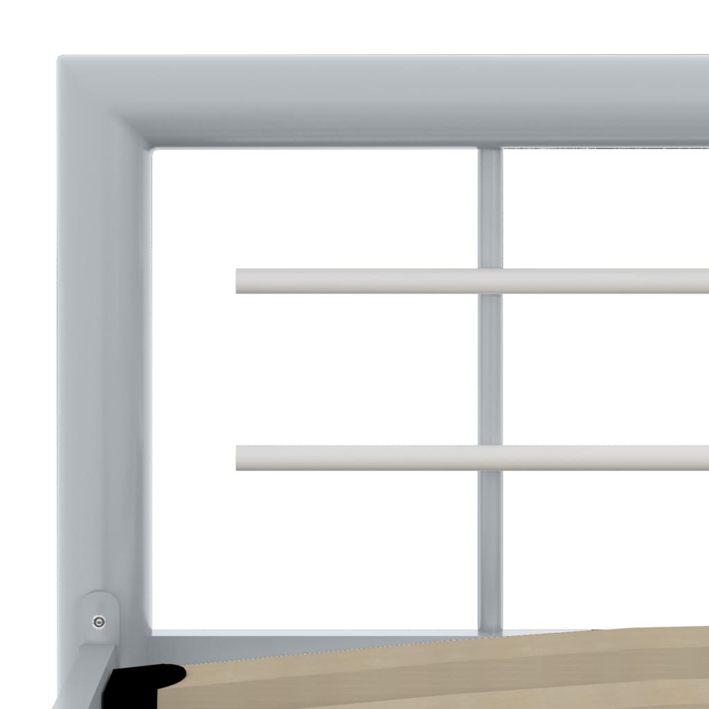 vidaXL Estrutura de cama 120x200 cm metal cinzento e branco