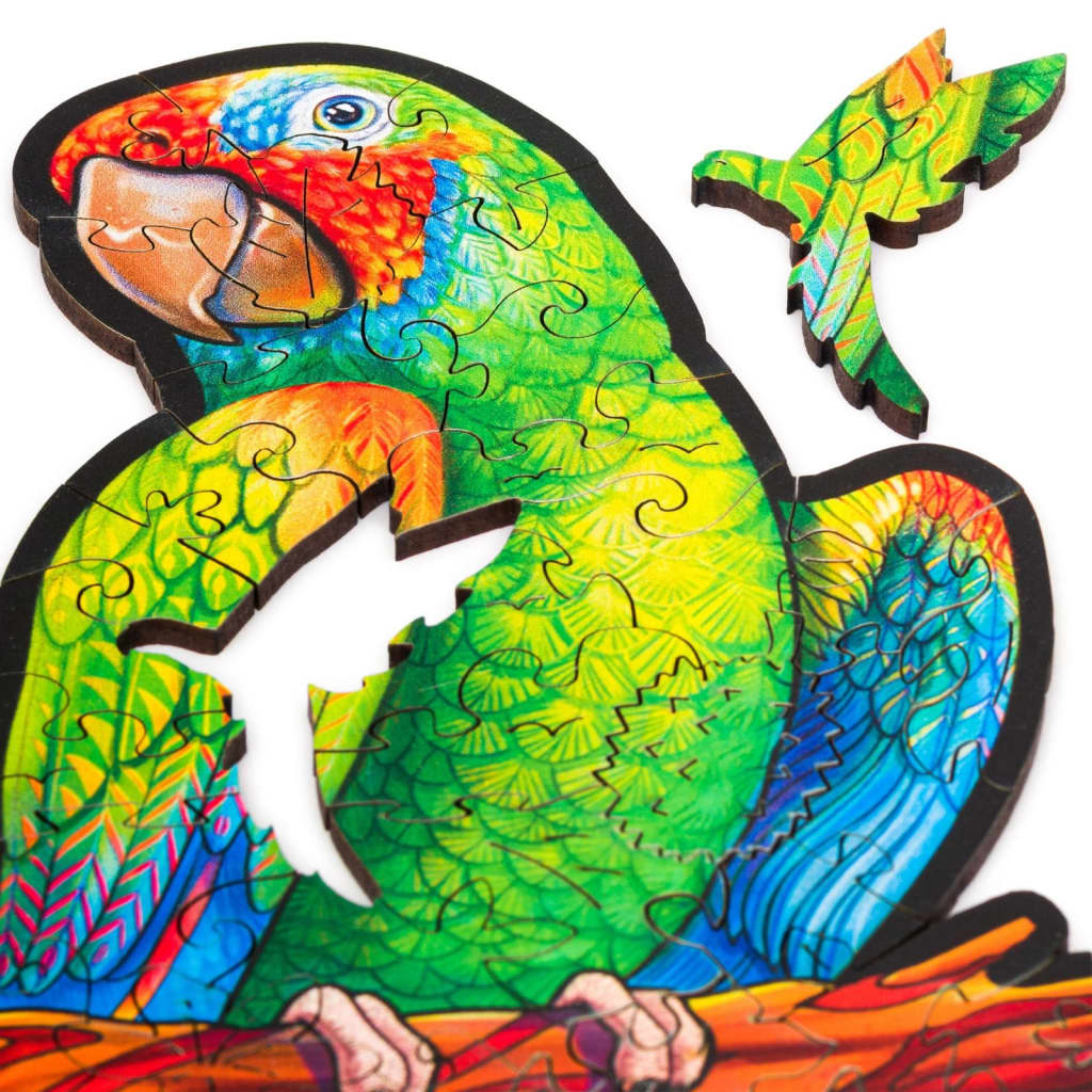 UNIDRAGON Puzzle de madeira 193 pcs Playful Parrots Medium 44x25 cm