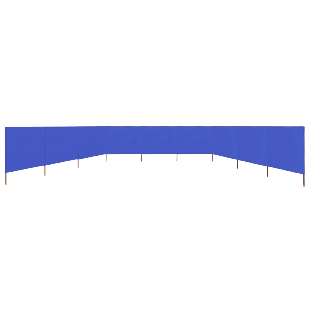 vidaXL Para-vento com 9 painéis em tecido 1200x160 cm azul-ciano