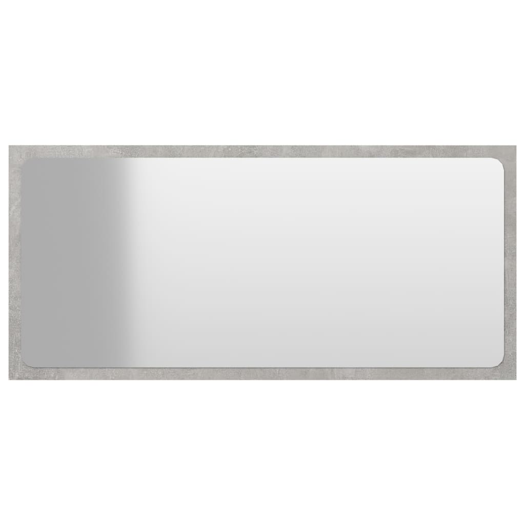 vidaXL Espelho de casa de banho 80x1,5x37 cm contrapl. cinza cimento