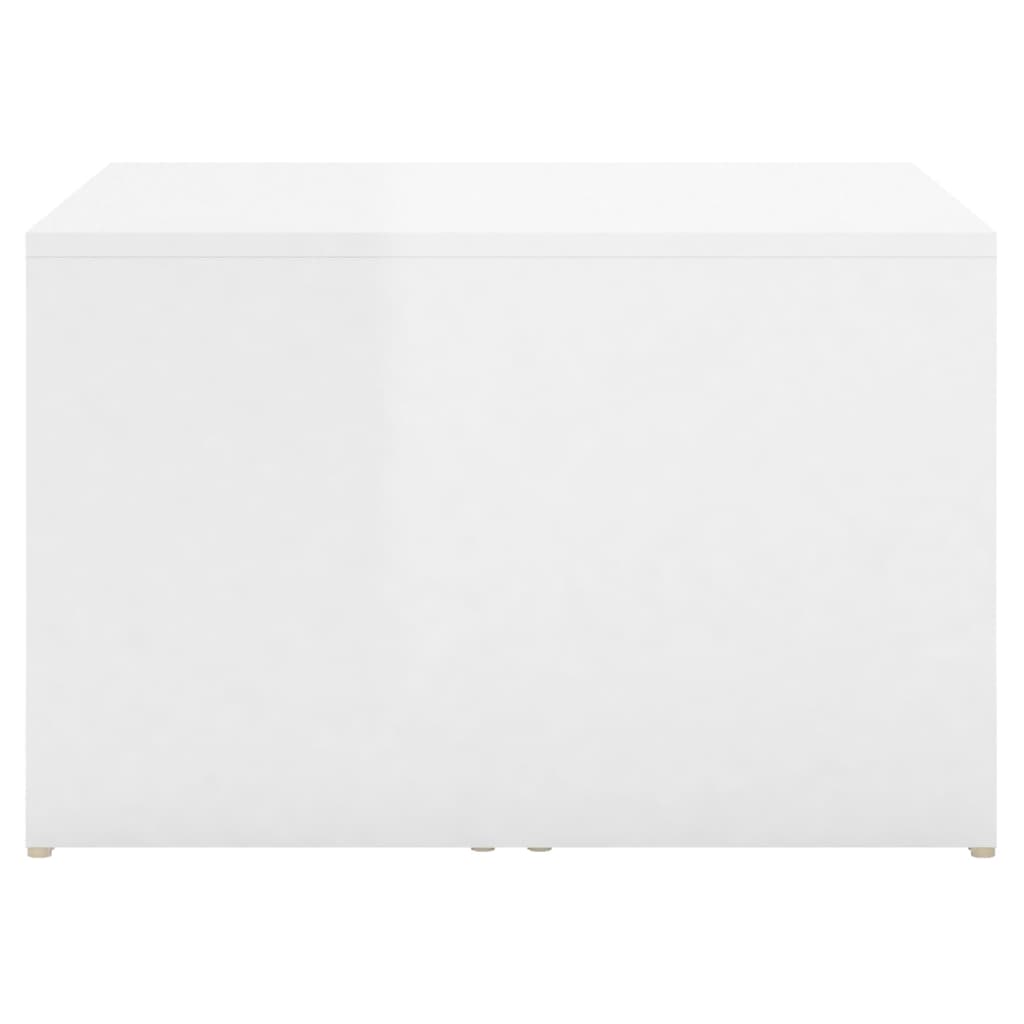 vidaXL 3 pcs conjunto de mesas de centro 60x60x38 cm branco brilhante