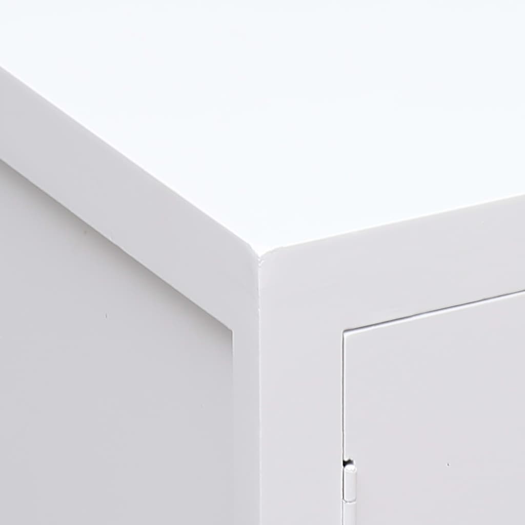 vidaXL Mesa de cabeceira 38x28x52 cm madeira de paulownia branco