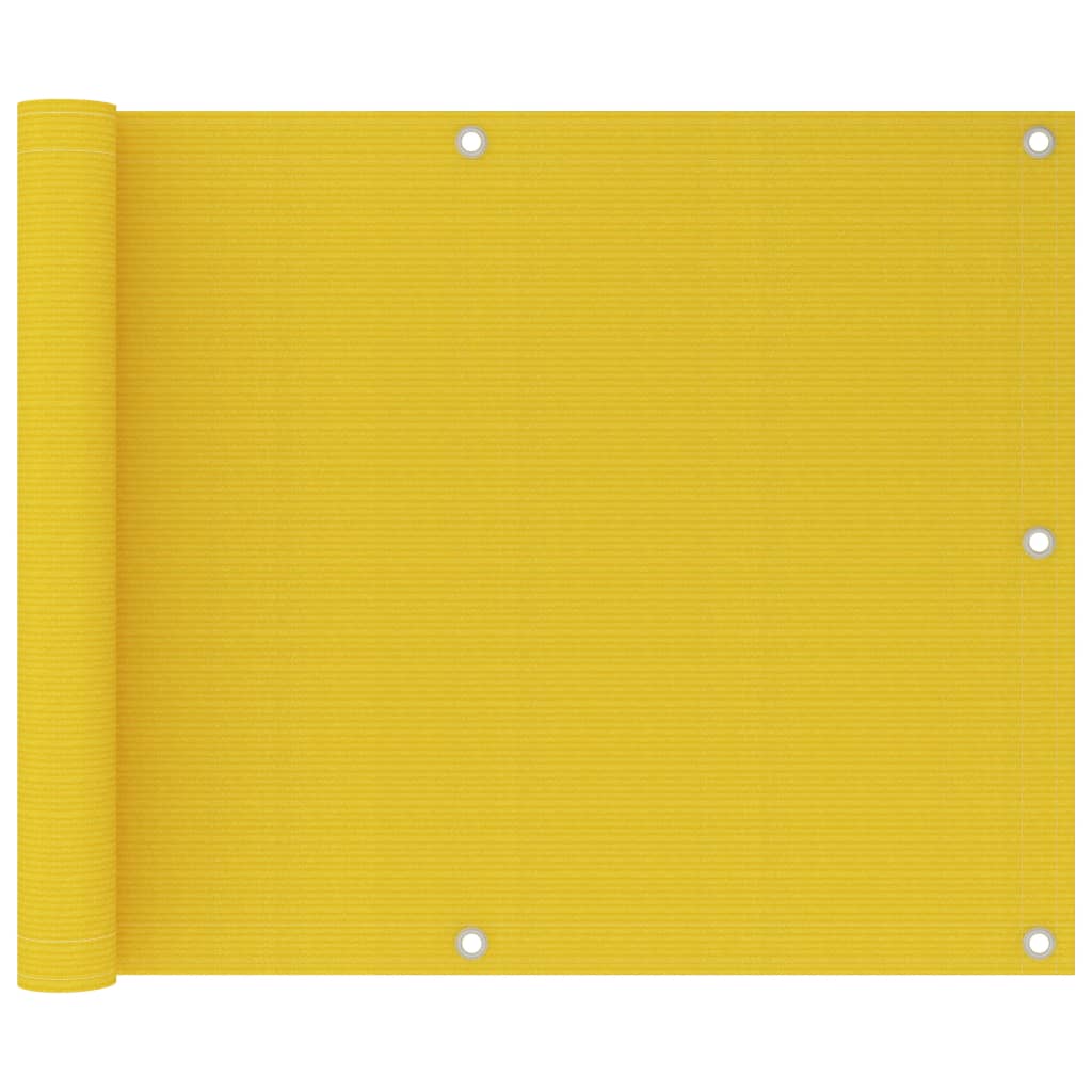 vidaXL Tela de varanda 75x600 cm PEAD cor amarelo