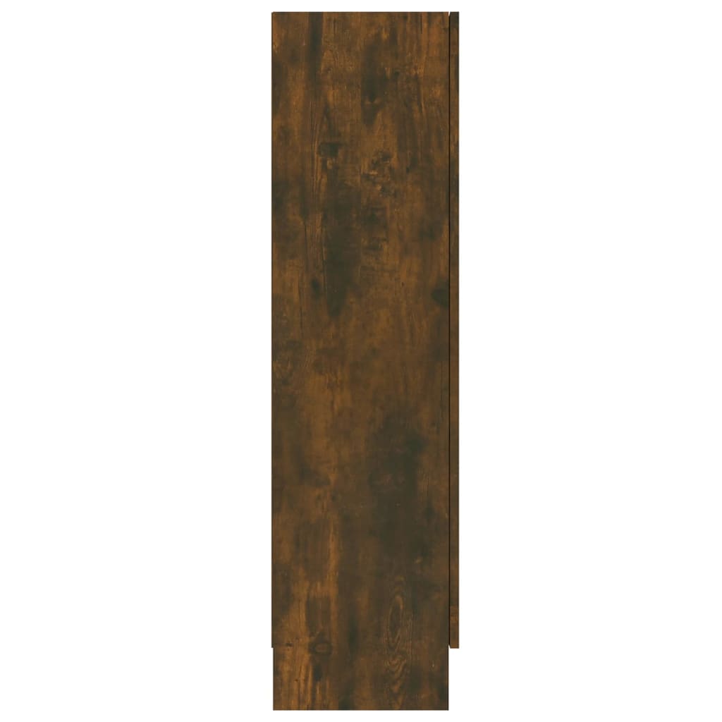 vidaXL Vitrine 82,5x30,5x115 cm derivados de madeira carvalho fumado