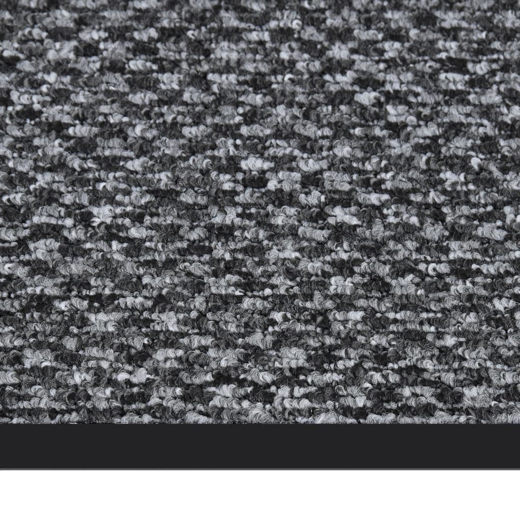 vidaXL Tapete de porta 90x150 cm cinzento