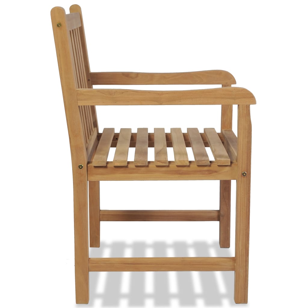 vidaXL Cadeiras de exterior 2 pcs madeira teca maciça