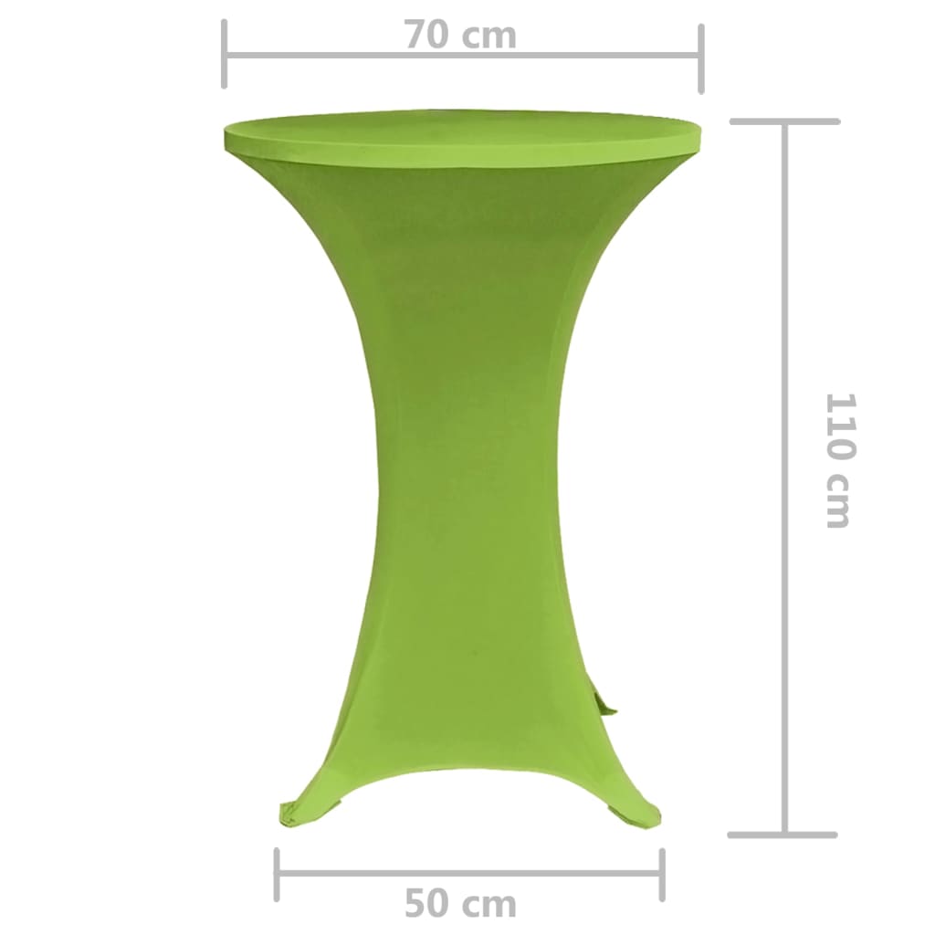 vidaXL Capa extensível para mesa 2 pcs 70 cm verde
