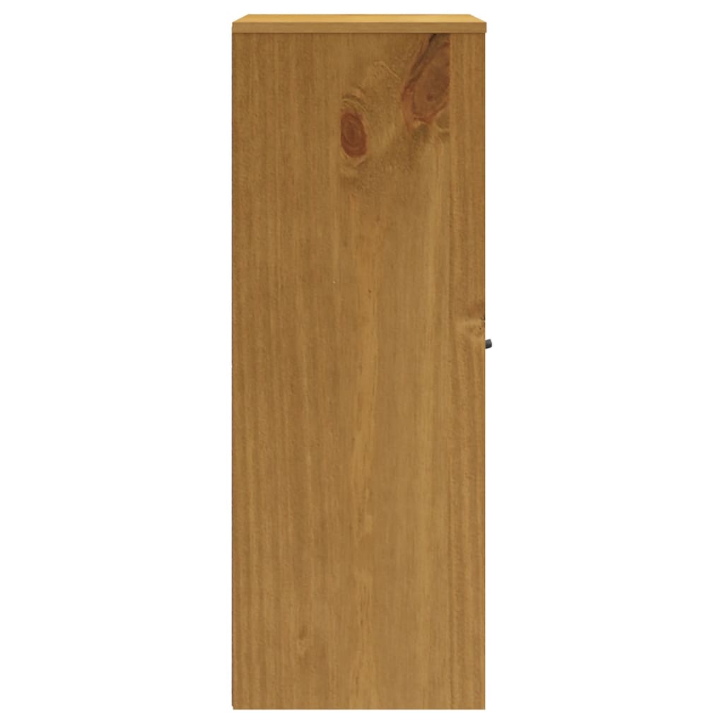 vidaXL Topo p/ armário c/ portas de vidro FLAM madeira de pinho maciça