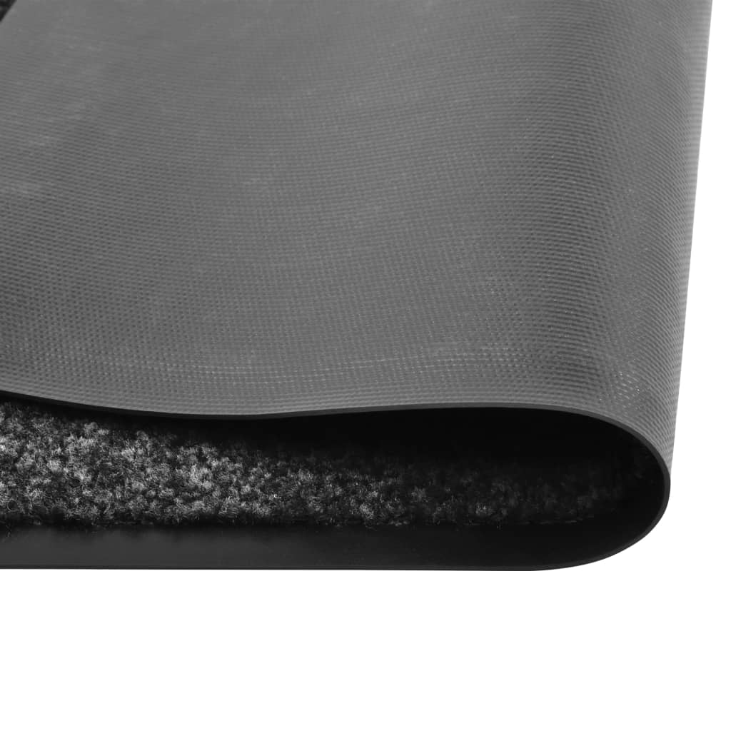 vidaXL Tapete de porta lavável 40x60 cm preto