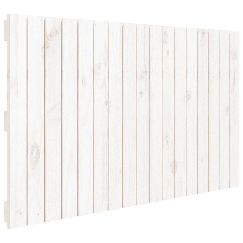 vidaXL Cabeceira de parede 108x3x60 cm madeira de pinho maciça branco