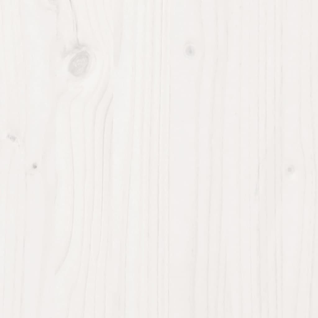 vidaXL Banco de jardim extensível madeira de pinho maciça branco