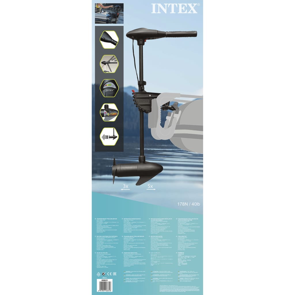 Intex Motor para embarcação de pesca ao corrico 420 W 68631