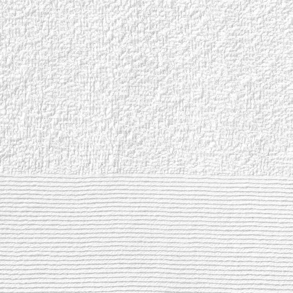 vidaXL Toalhas de banho 25 pcs algodão 350 g 100x150 cm branco