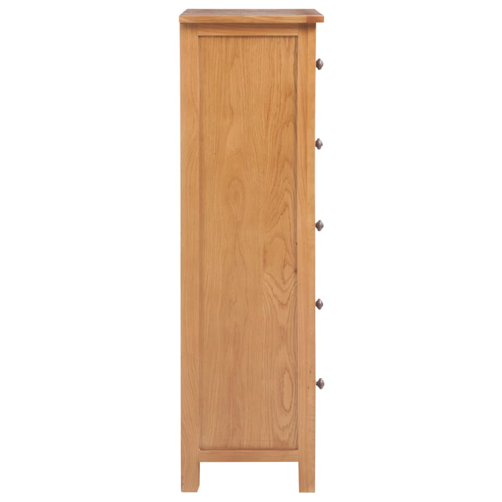 vidaXL Móvel de gavetas alto 45x32x110 cm madeira de carvalho maciça