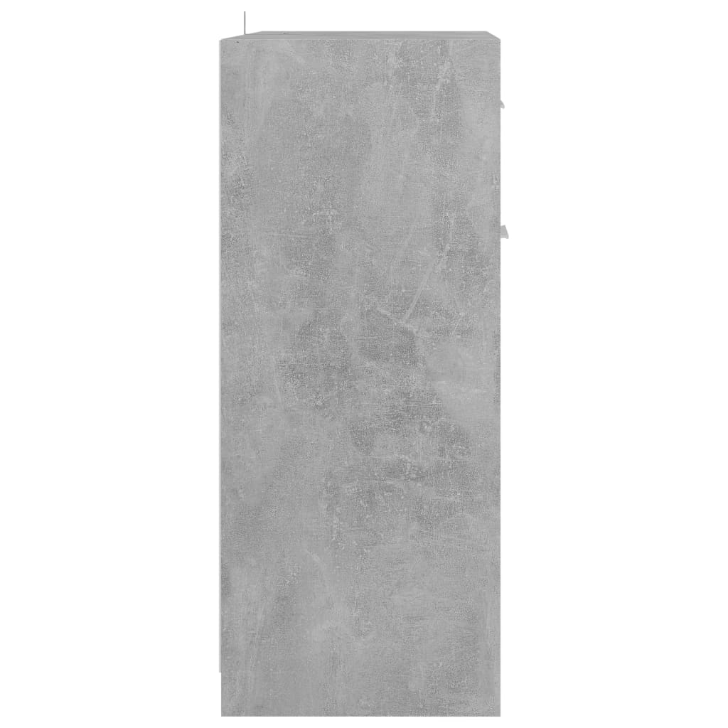 vidaXL Armário de casa de banho 60x33x80cm contraplacado cinza cimento
