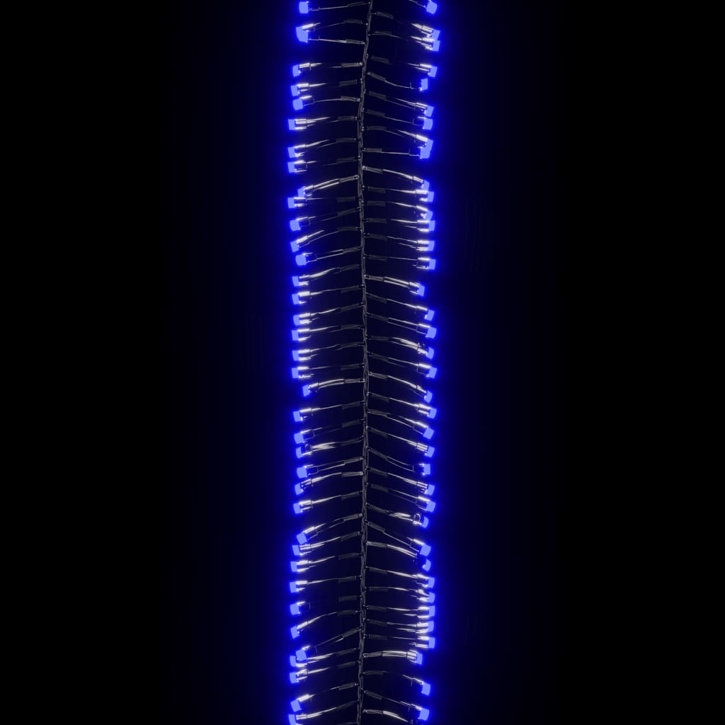 vidaXL Cordão de luzes agrupadas 400 luzes LED 7,4 m PVC azul