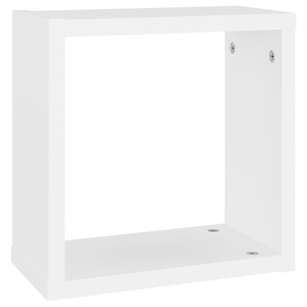 vidaXL Prateleiras de parede em forma de cubo 2 pcs 30x15x30cm branco