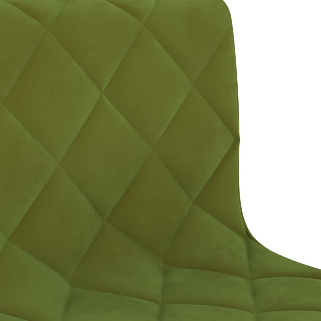 vidaXL Cadeiras de jantar giratórias 2 pcs veludo verde-claro