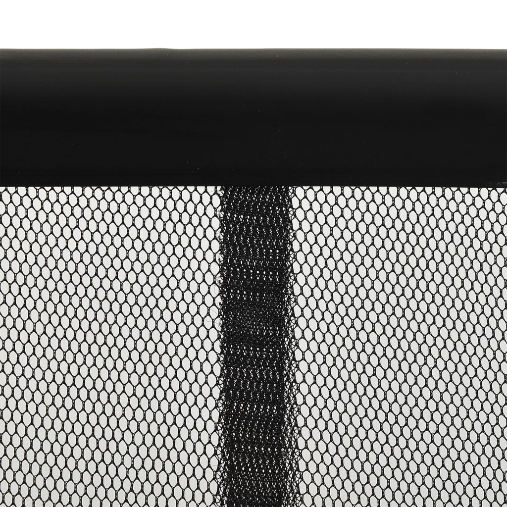 vidaXL Cortina porta anti-insetos c/ 5 painéis 120x240 cm malha preto