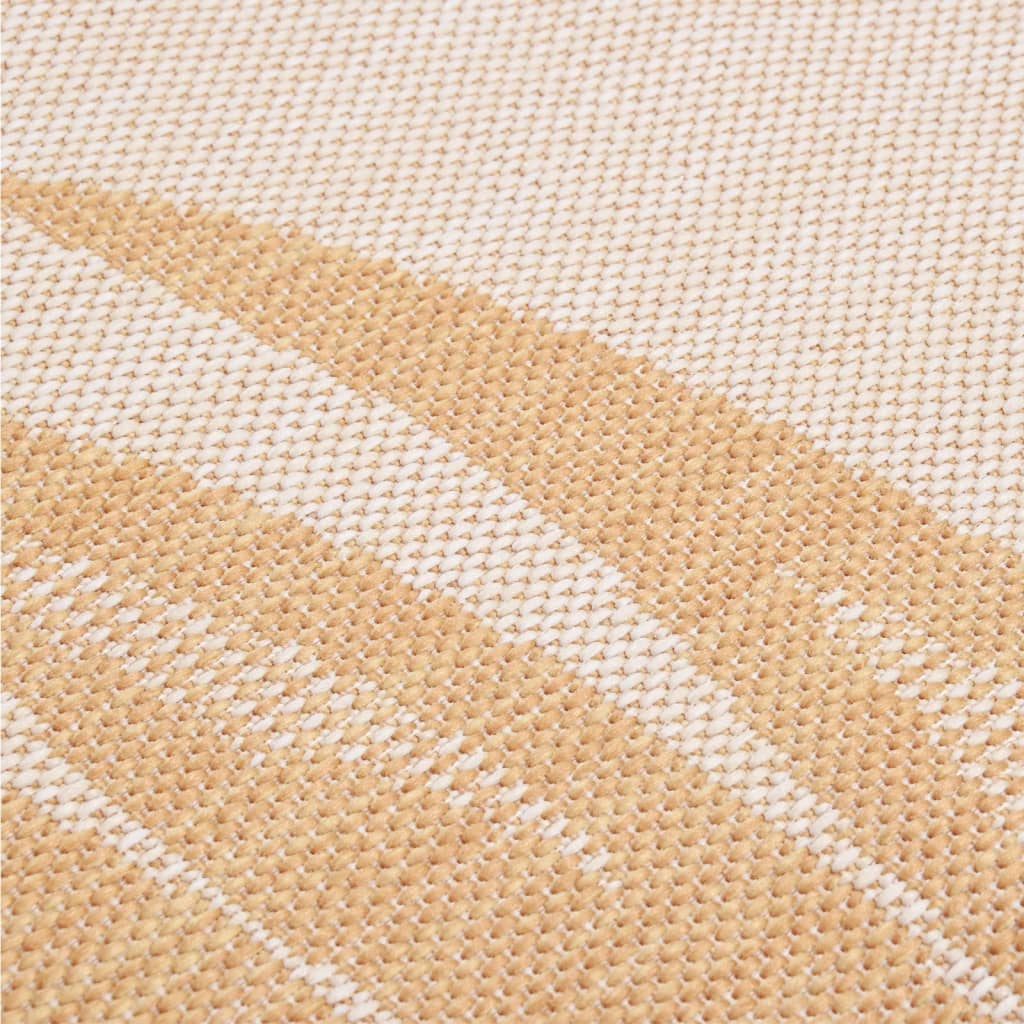 vidaXL Tapete de tecido plano para exterior 140x200 cm padrão folhas