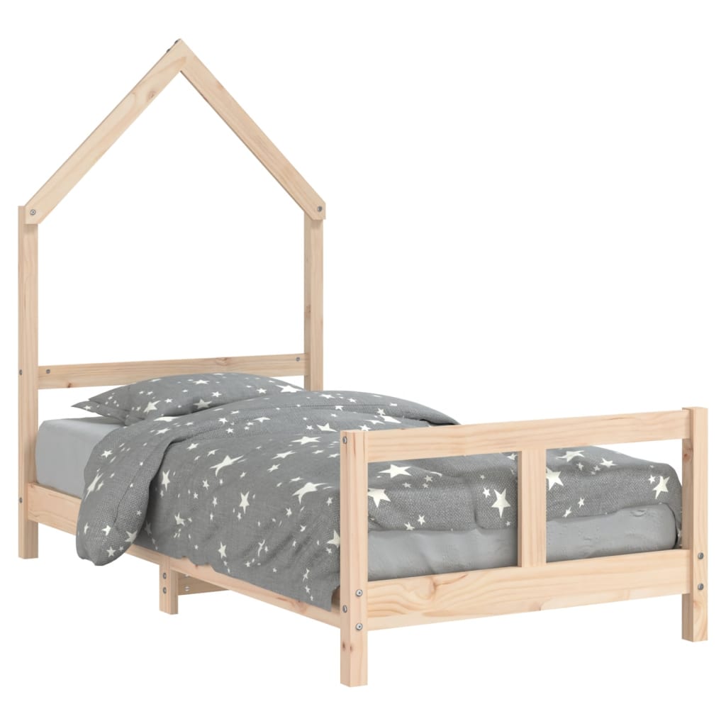 vidaXL Estrutura de cama infantil 80x160 cm pinho maciço