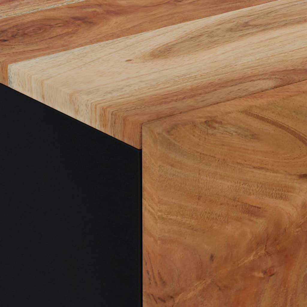 vidaXL Mesa de cabeceira 40x33x46 cm madeira de acácia maciça