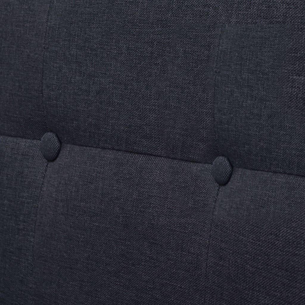 vidaXL Sofá de 2 lugares c/ apoio braços aço + tecido cinzento escuro