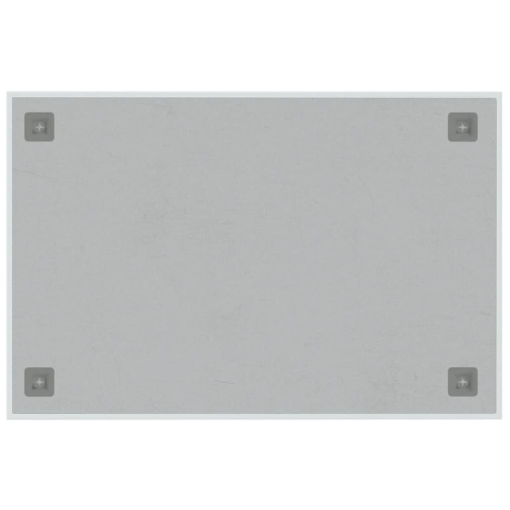 vidaXL Quadro magnético de parede 60x40 cm vidro temperado branco