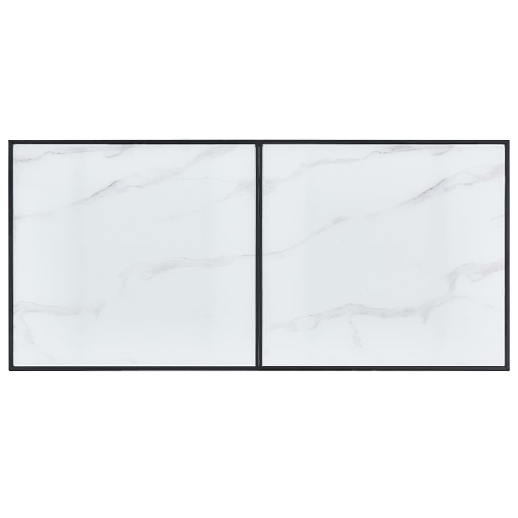 vidaXL Mesa de jantar 160x80x75 cm vidro temperado branco
