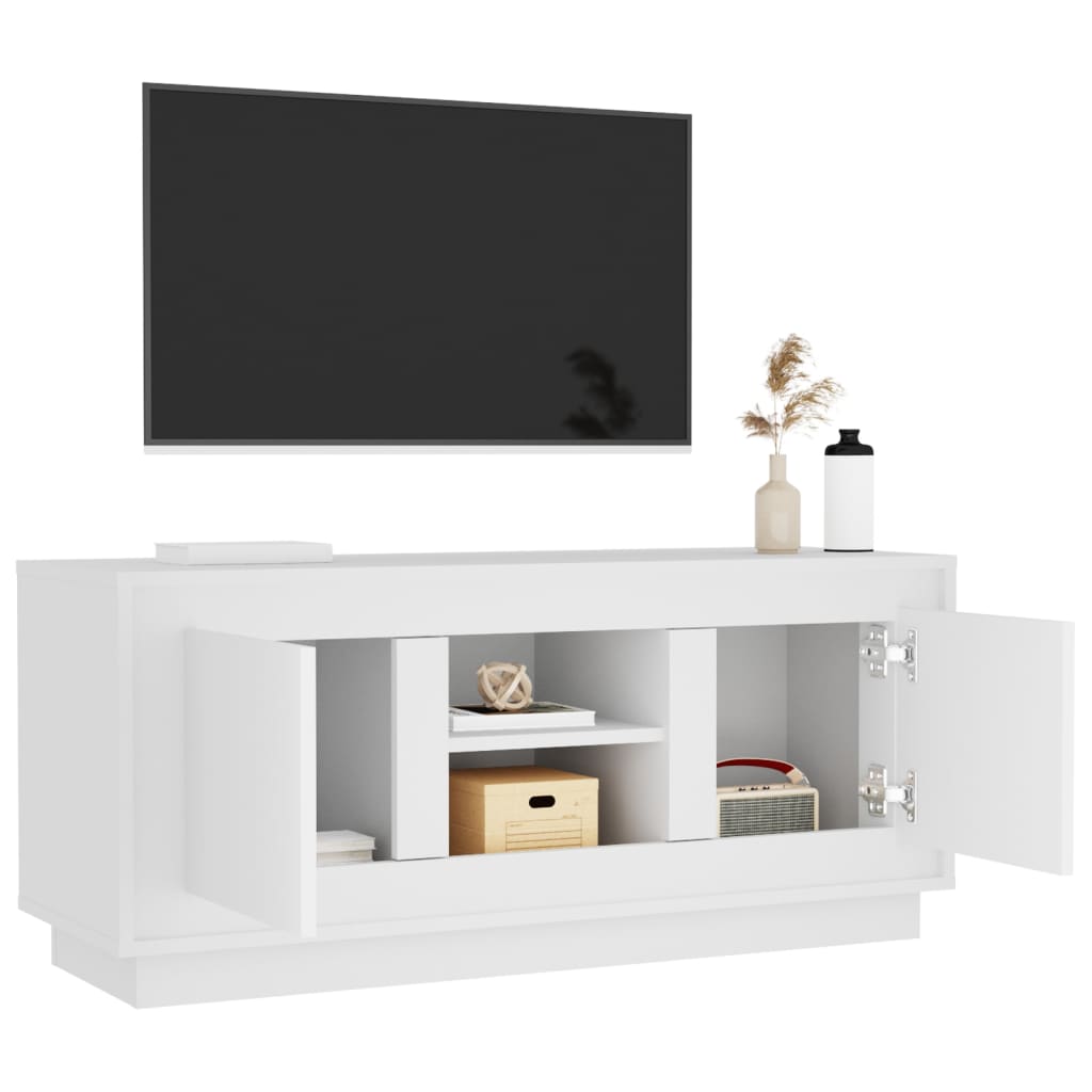 vidaXL Móvel para TV 102x35x45 cm madeira processada branco