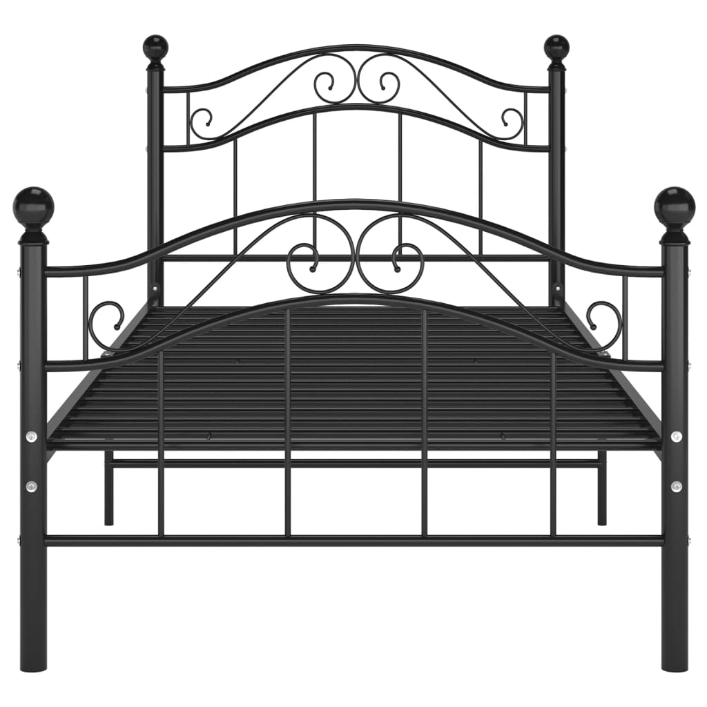 vidaXL Estrutura de cama 90x200 cm metal preto