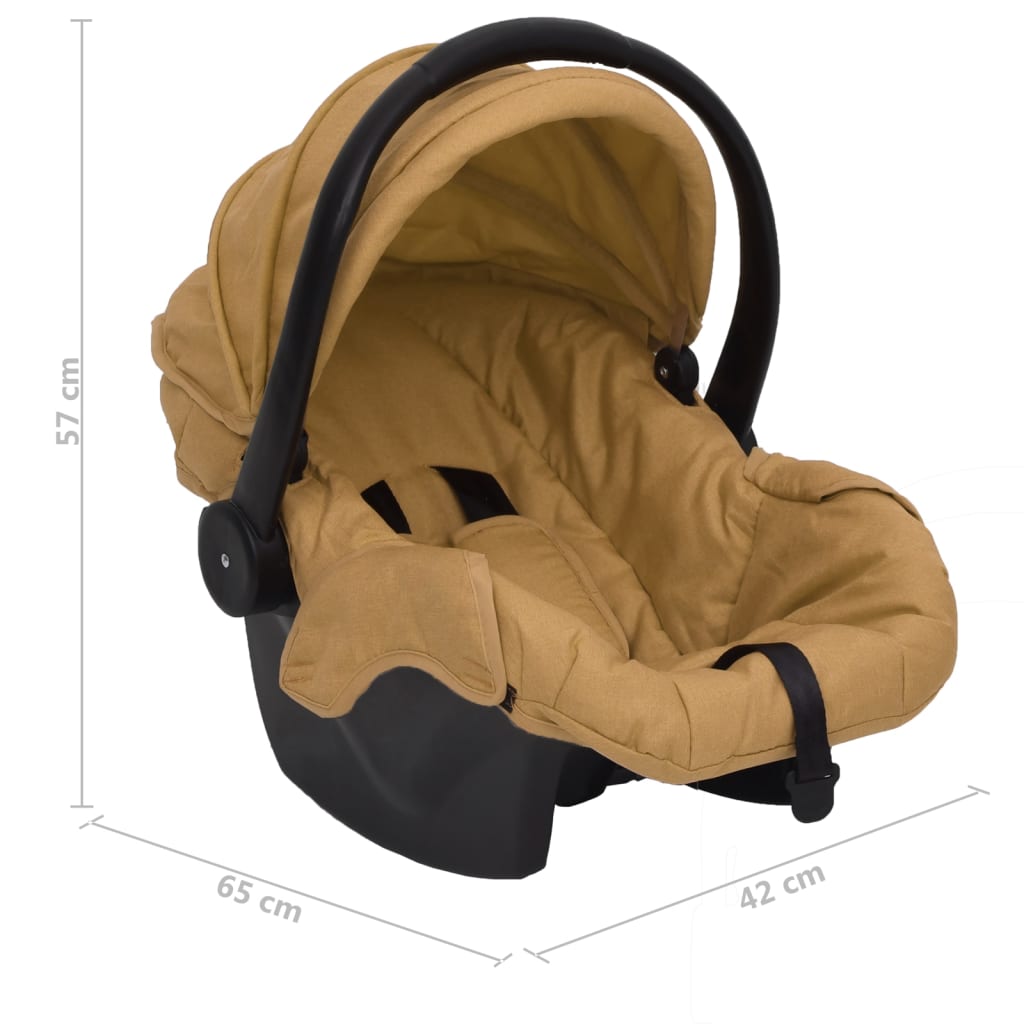 vidaXL Cadeira de automóvel para bebé 42x65x57 cm cinzento-acastanhado