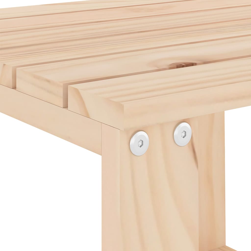 vidaXL Espreguiçadeiras 2 pcs com mesa madeira de pinho maciça