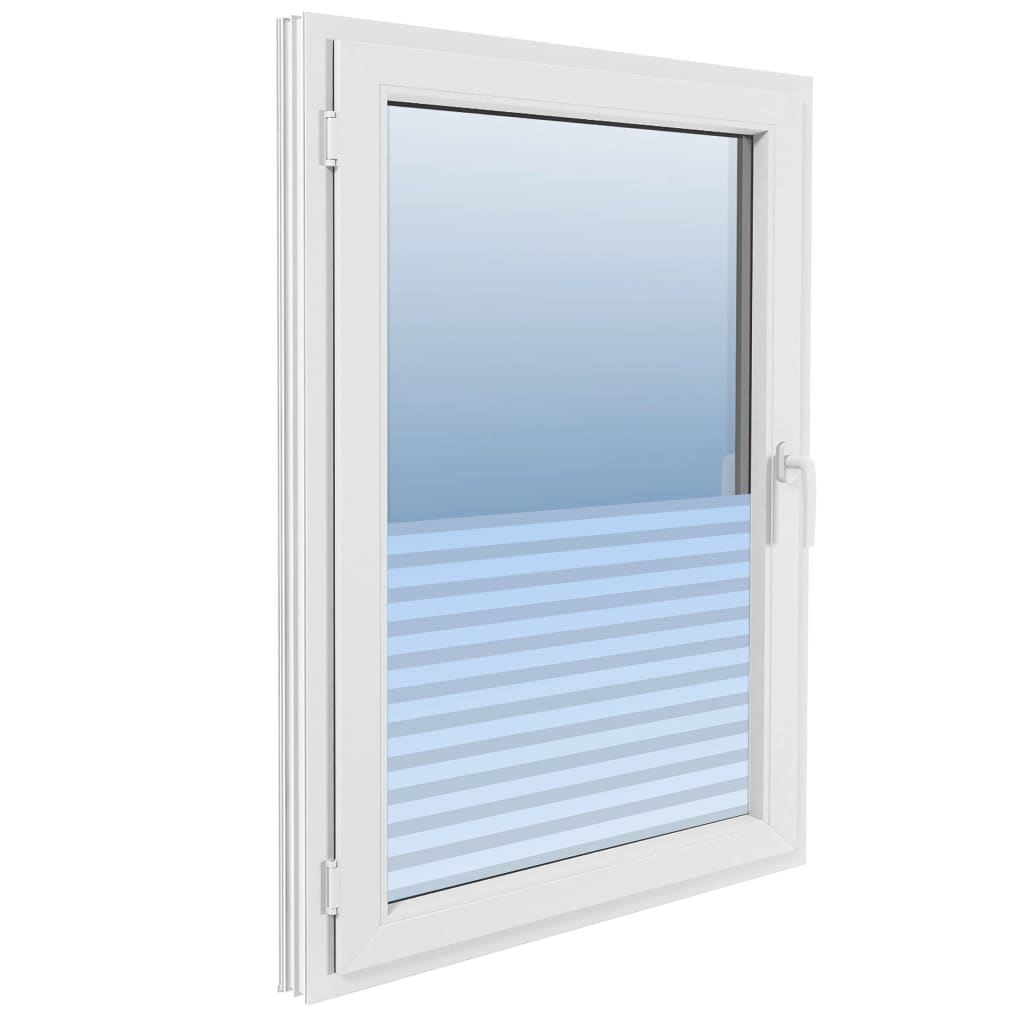 vidaXL Película de privacidade fosca para janelas às riscas 0,9x5 m