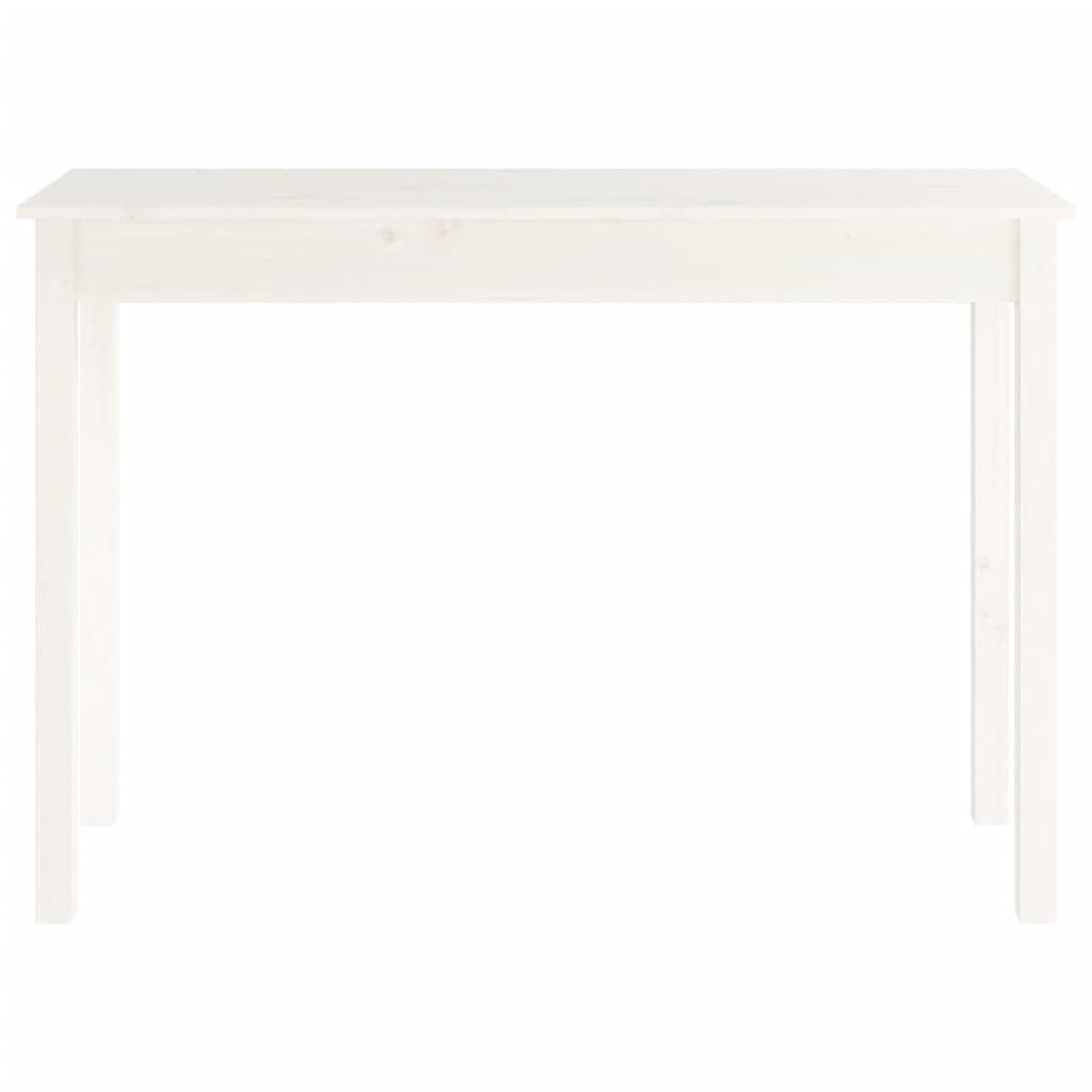 vidaXL Mesa consola 110x40x75 cm madeira de pinho maciça branco