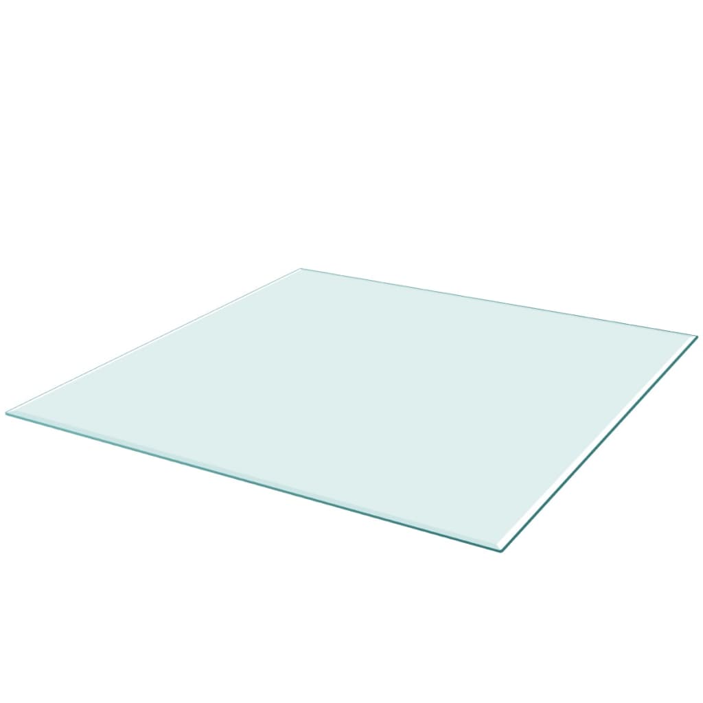 vidaXL Tampo de mesa em vidro temperado, quadrado, 700x700 mm