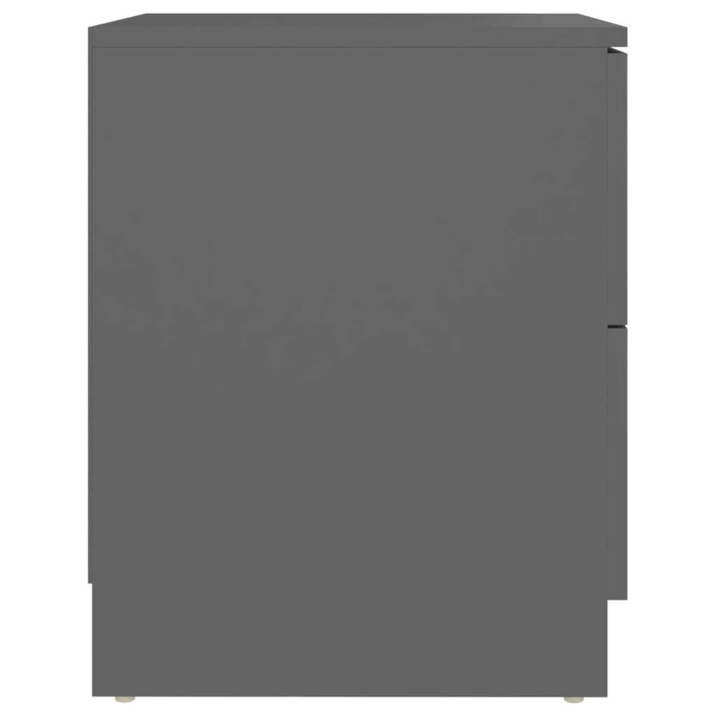 vidaXL Mesas de cabeceira 2 pcs 40x40x50 cm contraplacado cinzento