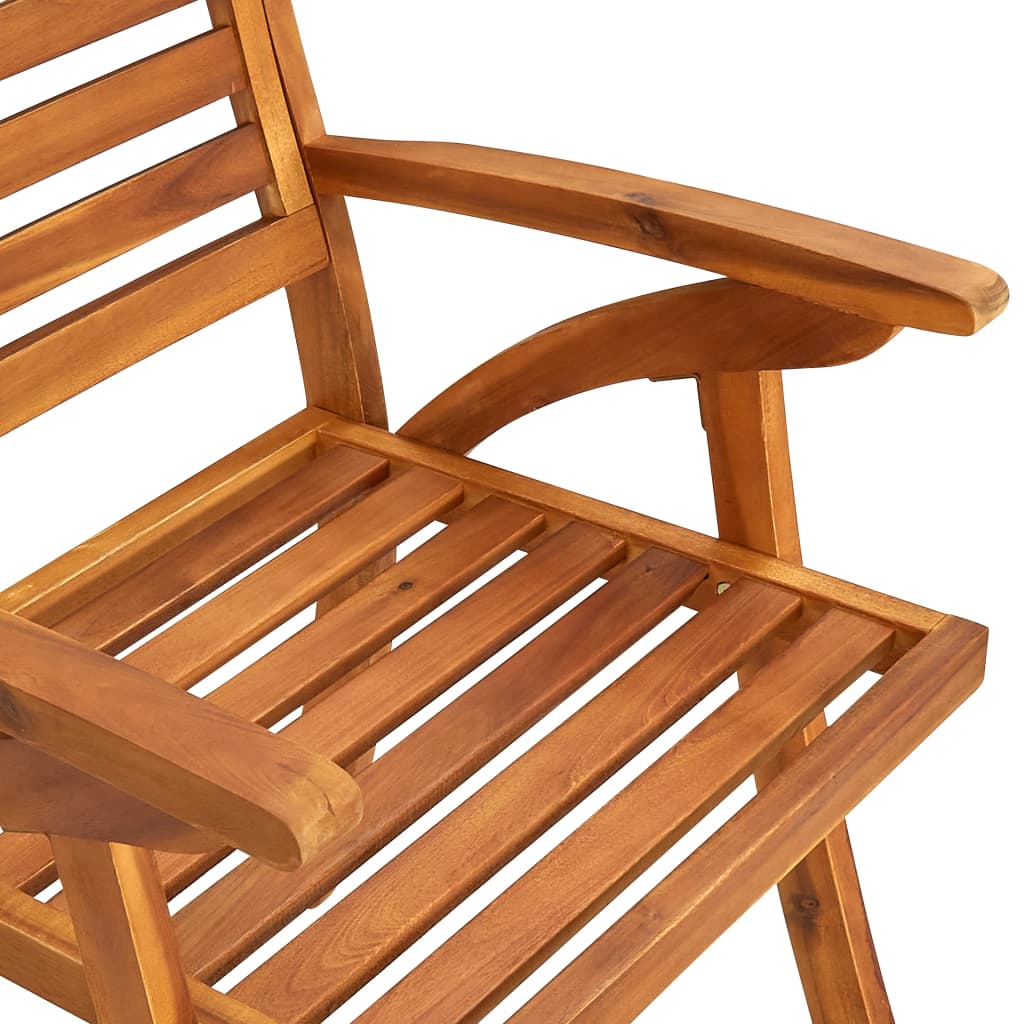 vidaXL Cadeiras de jardim 3 pcs madeira de acácia maciça