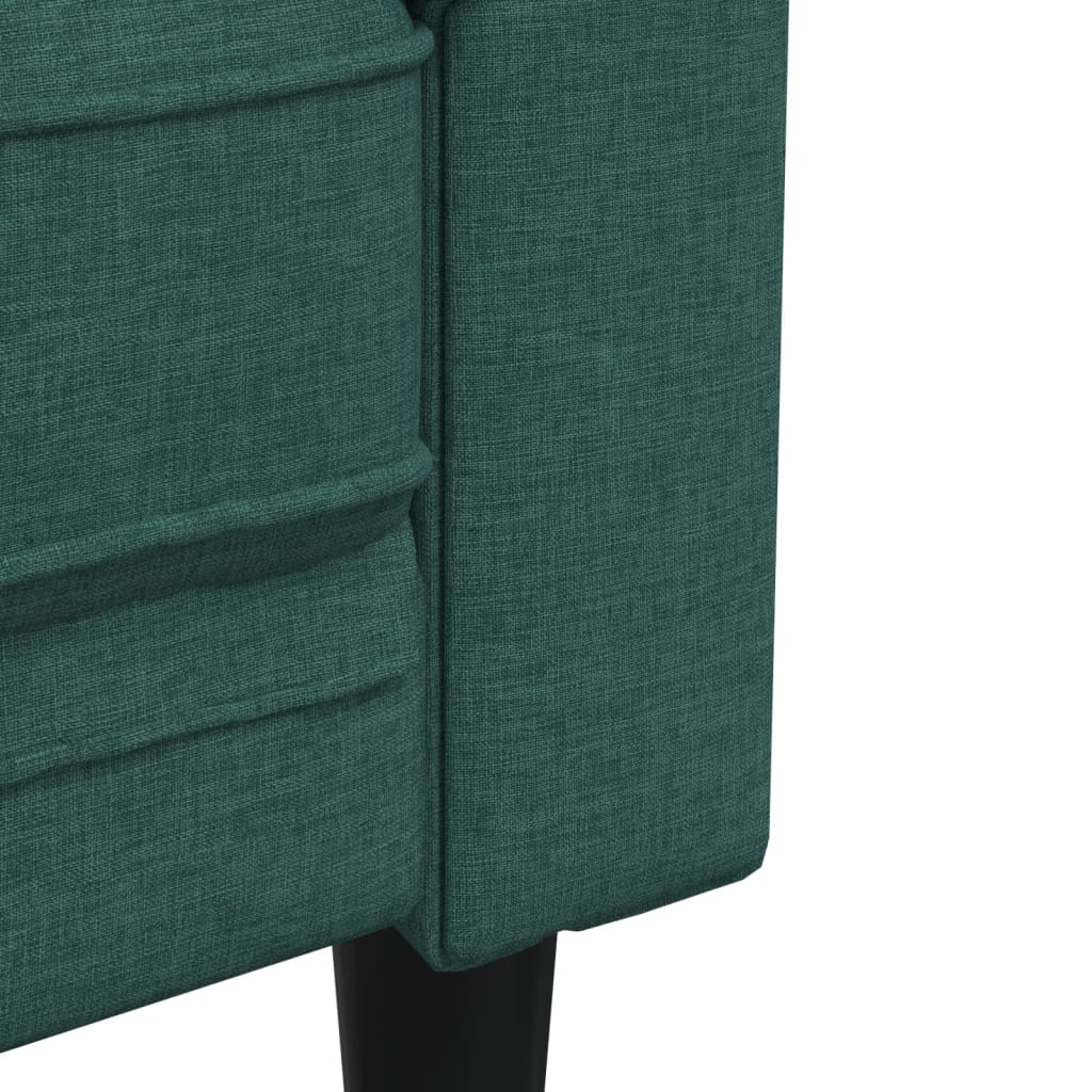 vidaXL 2 pcs conjunto de sofás tecido verde-escuro