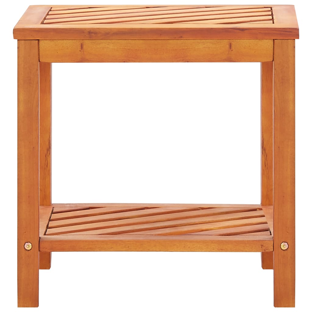 vidaXL Mesa lateral em madeira de acácia maciça 45x33x45 cm