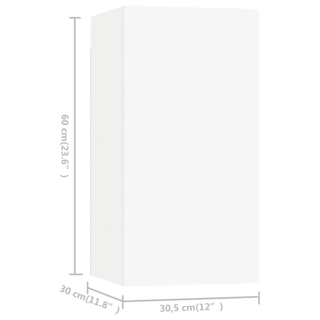 vidaXL Móveis de TV 7 pcs 30,5x30x60 cm contraplacado branco