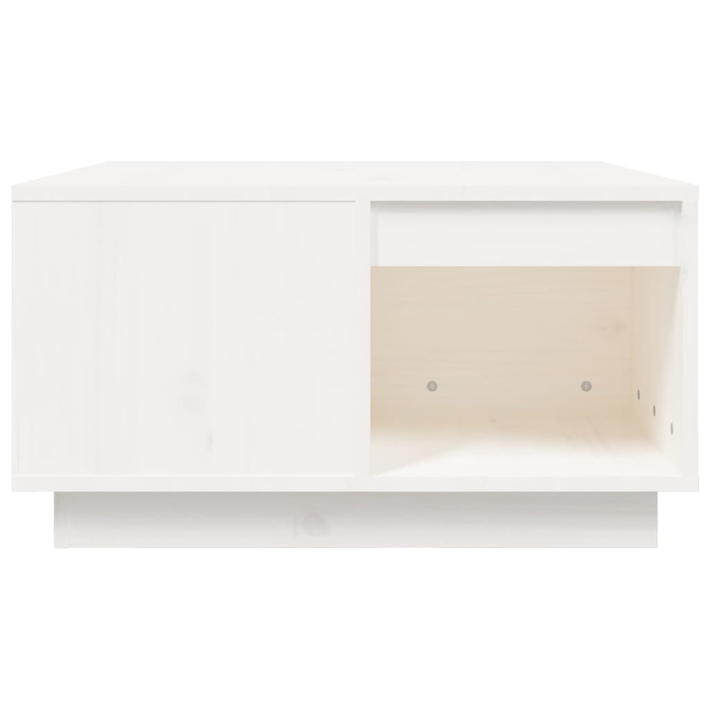 vidaXL Mesa de centro 60x61x32,5 cm madeira de pinho maciça branco