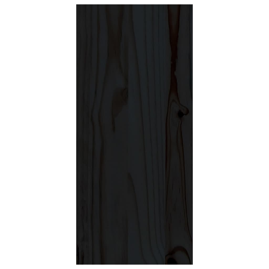 vidaXL Garrafeira 56x25x56 cm madeira de pinho maciça preto