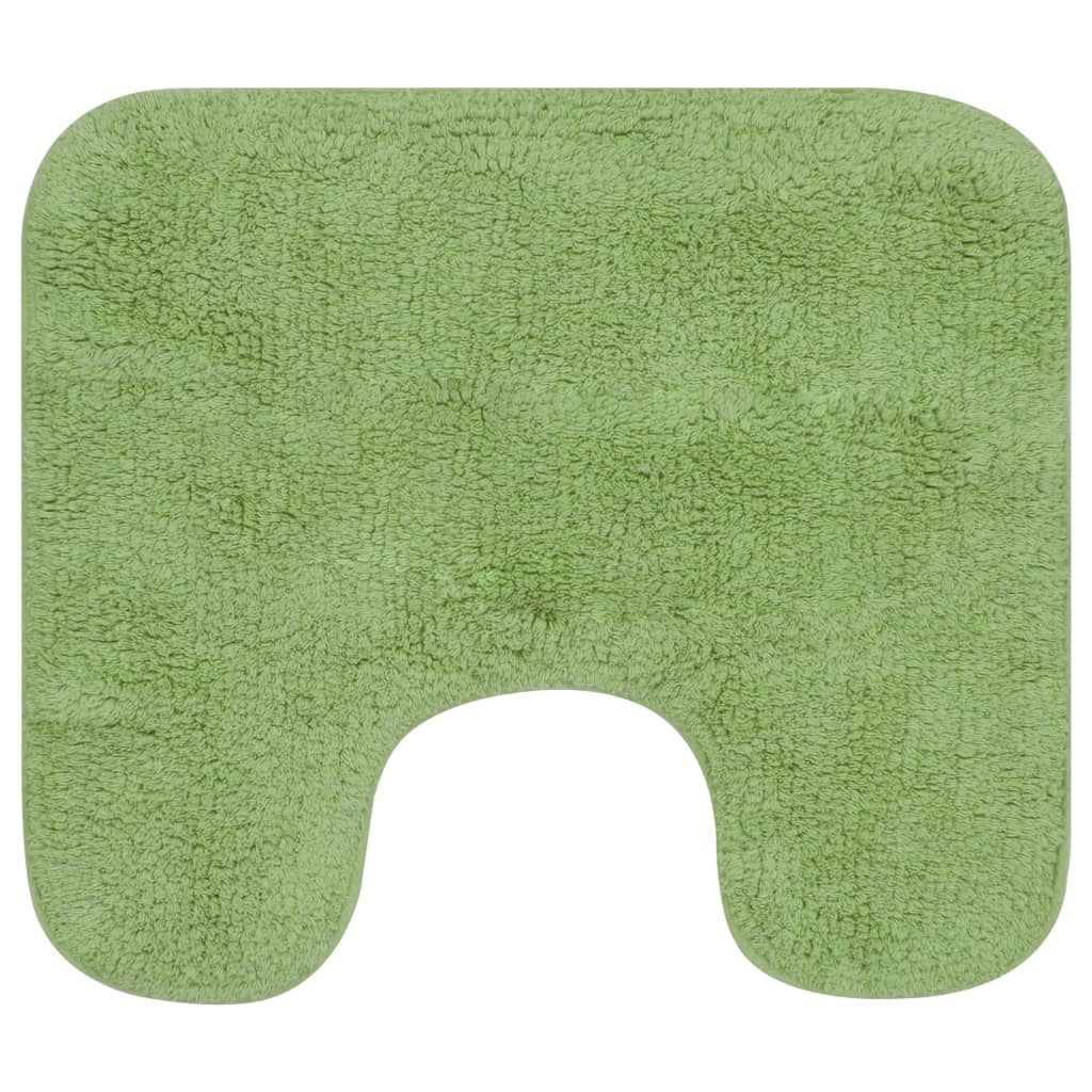 vidaXL Conjunto tapetes de casa de banho 2 pcs tecido verde