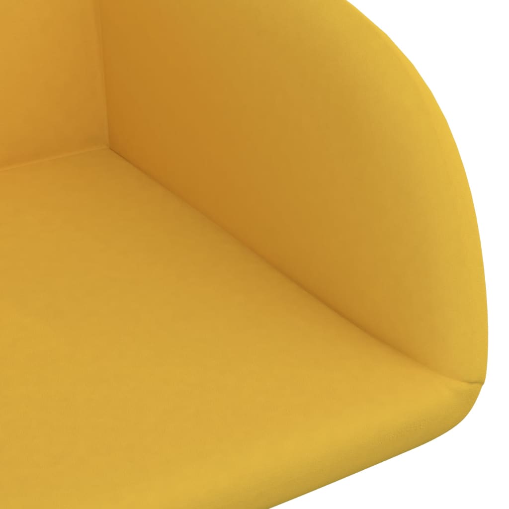 vidaXL Cadeira de jantar giratória veludo amarelo