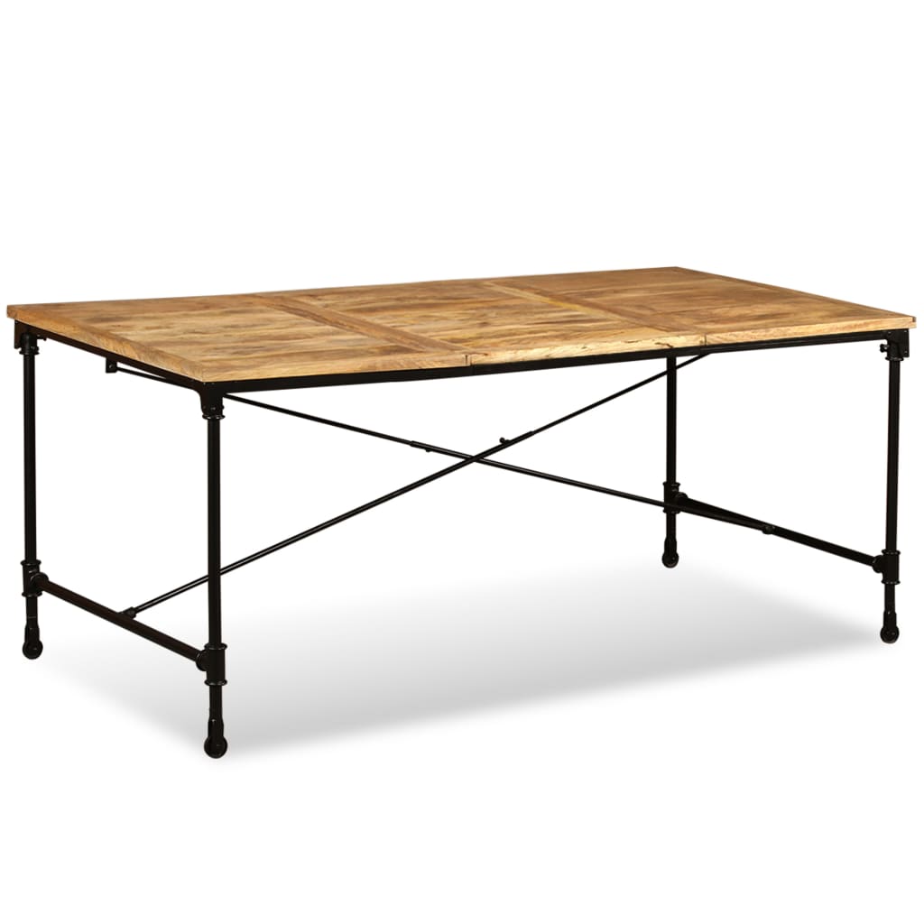 vidaXL Mesa de jantar madeira de mangueira maciça 180 cm