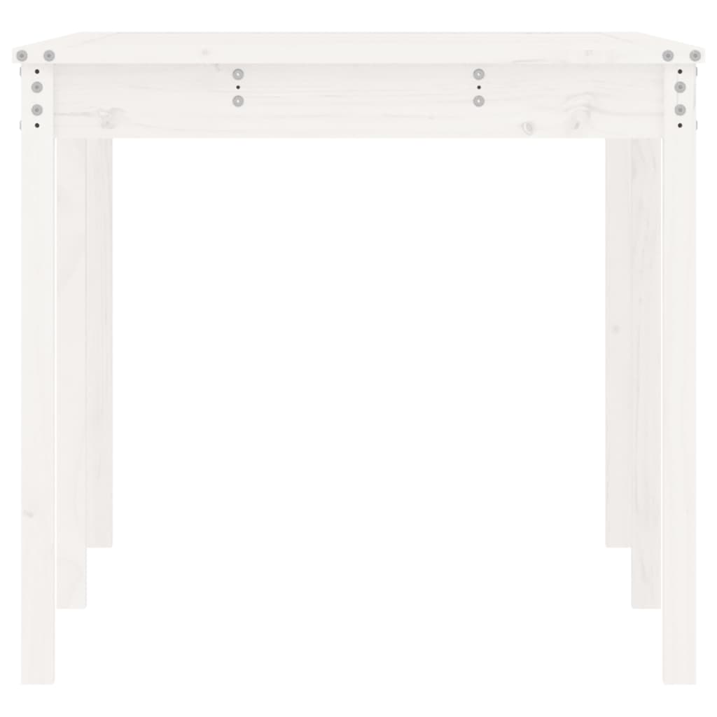 vidaXL Mesa de jardim 159,5x82,5x76 cm madeira de pinho maciça branco