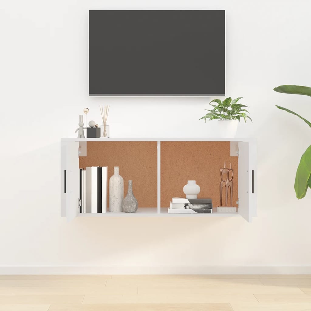 vidaXL Móvel de TV de parede 100x34,5x40 cm branco
